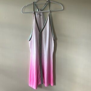 Pitusa Beach Cover Up, Size Standard, Pink and White